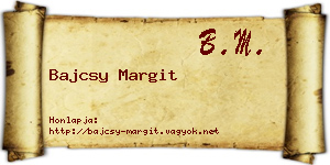 Bajcsy Margit névjegykártya