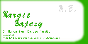 margit bajcsy business card